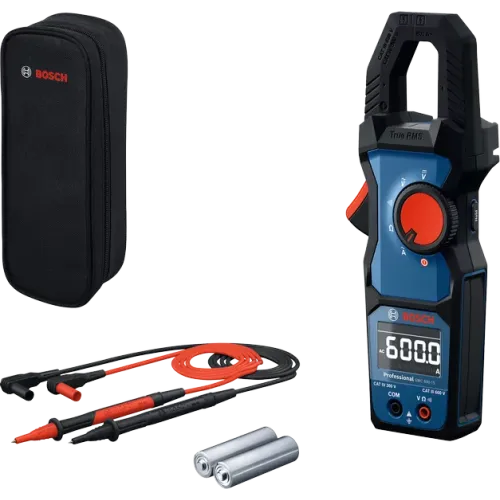 Амперклещи Bosch GMC 600-15, 600 V, 600 A, с калъф