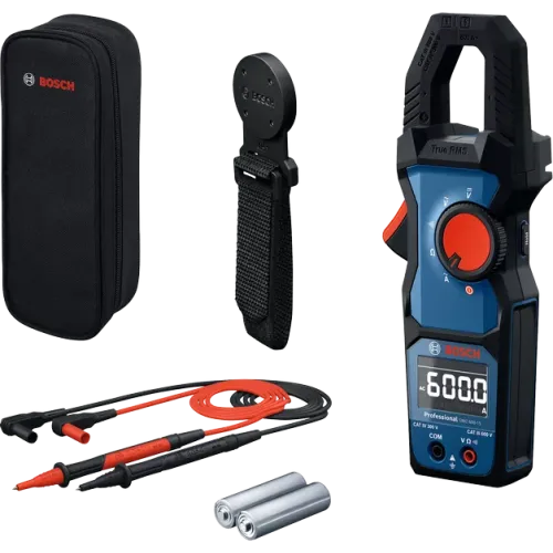 Амперклещи Bosch GMC 600-15, 600 V, 600 A, MH1 магнитен държач