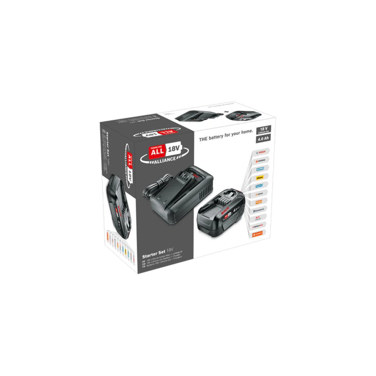 Стартов комплект батерия Bosch 18 V, 4.0 Ah + зарядно AL 18V-44, P4A 1600A031T6 Стартов комплект батерия Bosch 18 V, 4.0 Ah + зарядно AL 18V-44, P4A 1600A031T6
