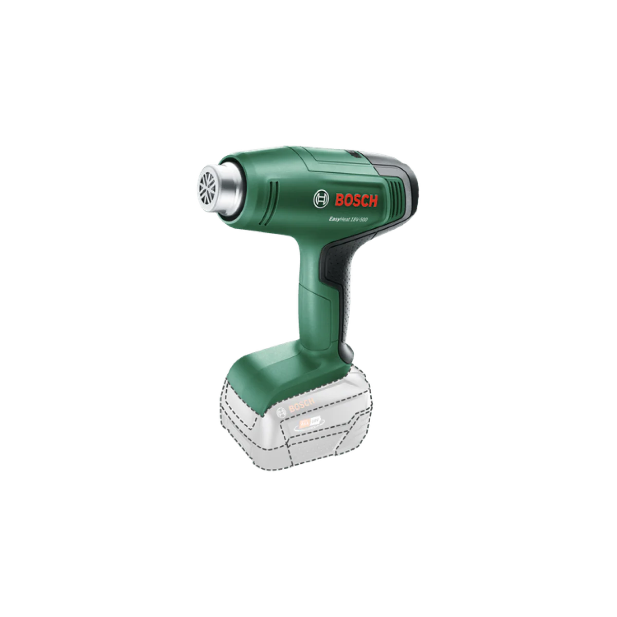 Акумулаторен пистолет за горещ въздух Bosch EasyHeat 18V-500, 18 V, без батерия и зарядно 06032A8000 Акумулаторен пистолет за горещ въздух Bosch EasyHeat 18V-500, 18 V, без батерия и зарядно 06032A8000