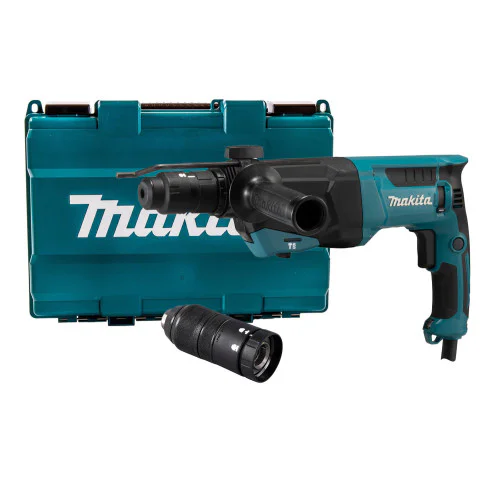 Електрически перфоратор Makita HR2670FT, 800 W, 3 J, с два патронника и куфар