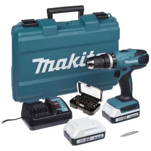 Акумулаторен ударен винтоверт Makita HP488D011, 42 Nm, с 2 батерии 18 V, 1.5 Ah, G-series, зарядно и куфар
