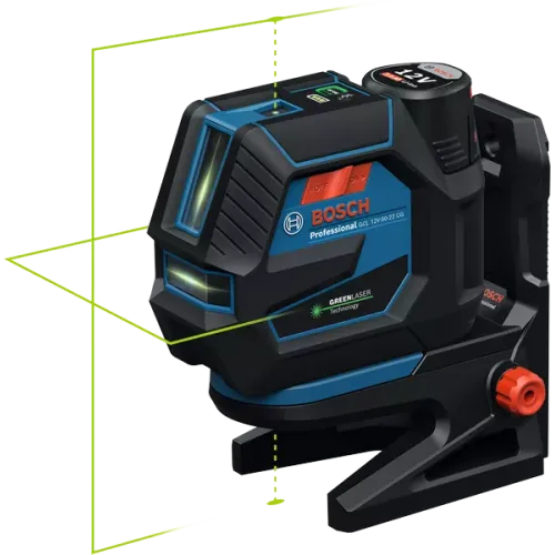 Комбиниран лазерен нивелир Bosch GCL 12V-50-22 CG, в L-BOXX 136 с 1 x акумулаторна батерия GBA 12V 2.0Ah, лазерна мишена, зелен лъч