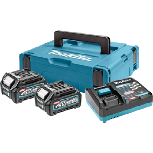 Комплект 2 батерии 40 V, 2.5 Ah и зарядно, Makita 191J81-6, XGT