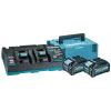 Комплект 2 батерии 40 V, 4 Ah и зарядно Makita 191U00-8, XGT, в куфар