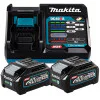 Комплект 2 батерии 40 V, 4 Ah, XGT и зарядно Makita 191L77-9