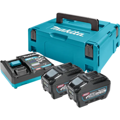 Комплект 2 батерии 40 V 5 Ah и зарядно Makita 191V35-5, XGT, в куфар Makpac 2