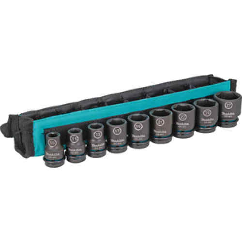 Комплект 9 броя ударни вложки Makita Impact Black E-16617, 1/2", 10-27 мм