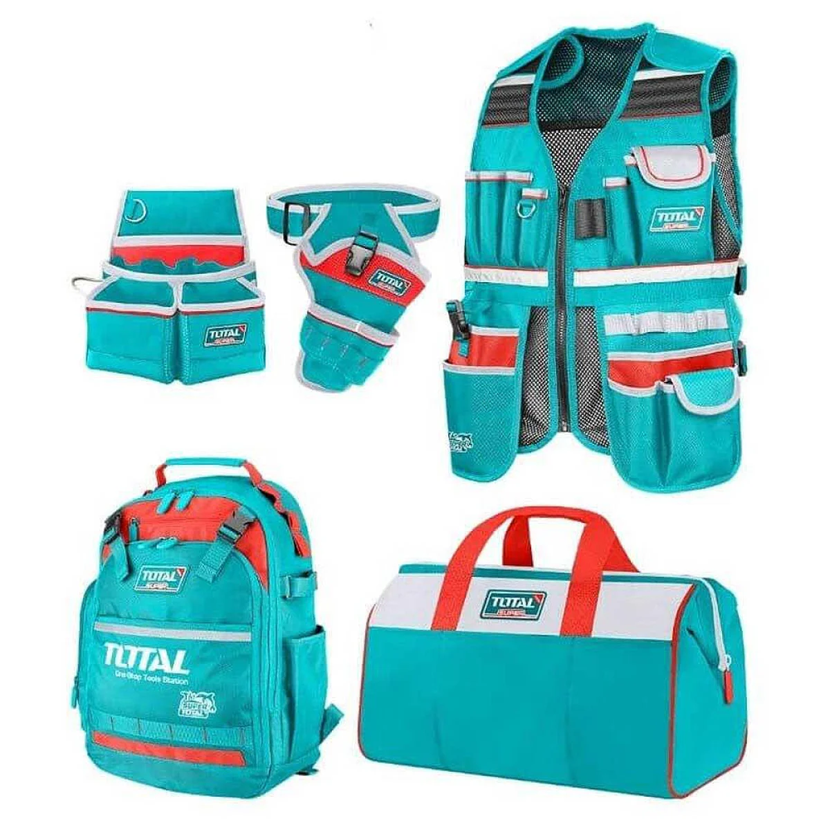 Комплект чанта, елек, раница, джоб и кобур за инструменти TOTAL TOS23090 TOS23090