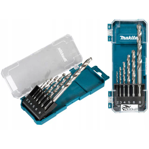 Комплект свредла за метал Makita HSS D-75742, 2-8 mm, 6 части, цилиндричен патронник