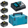 Комплект Makita 198140-7, 4 бр. акумулаторни батерии 18 V, 6 Ah, Li-Ion и зарядно у-во в куфар