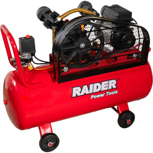 Компресор за въздух Raider RD-AC17, 1.5 kW, 170 л/мин, 100 л, монофазен  Компресор за въздух Raider RD-AC17, 1.5 kW, 170 л/мин, 100 л, монофазен