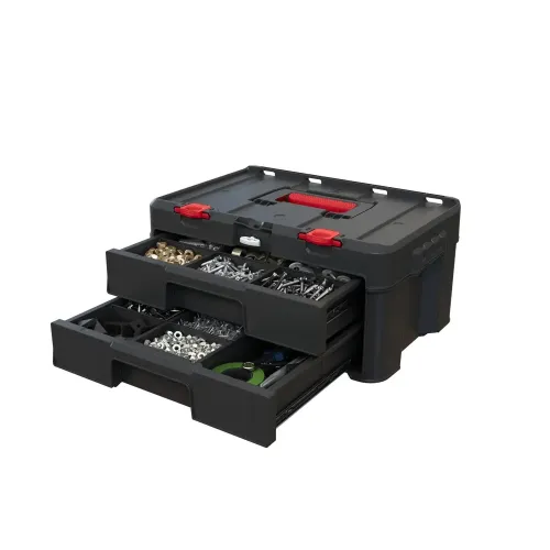 Куфар за инструменти с 2 чекмеджета KETER STACK'N'ROLL