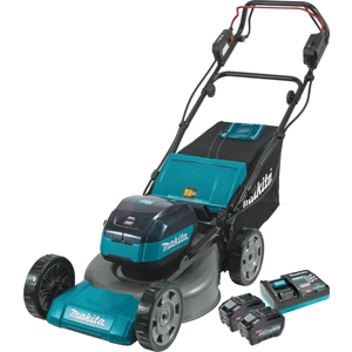 Акумулаторна самоходна косачка Makita LM001GT201, 480 мм, до 2000 м², с 2 бр. батерии 40 V, 5 Ah, XGT, зарядно у-во LM001GT201