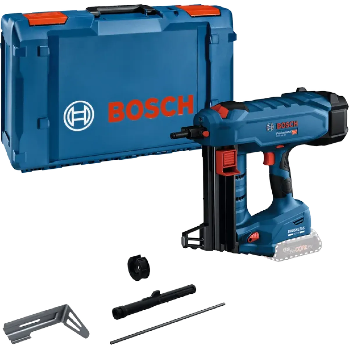 Акумулаторен пистолет за пирони Bosch GNB 18V-40, 18 V, 2.7 – 3 мм, 13 – 40 мм, с куфар, без батерия и зарядно