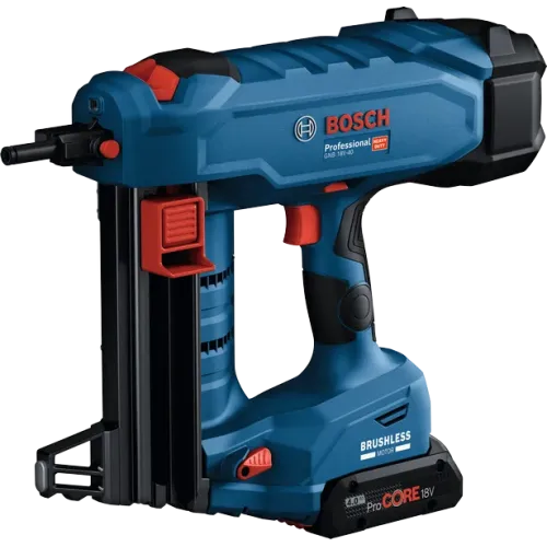 Акумулаторен пистолет за пирони Bosch GNB 18V-40, 18 V, 2.7 – 3 мм, 13 – 40 мм, с куфар, без батерия и зарядно