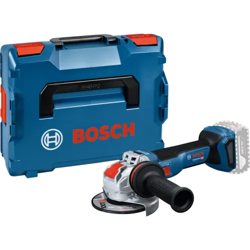 Акумулаторен ъглошлайф Bosch GWX 18V-11 S, 18 V, Ø 125 мм, X-LOCK, без батерия и зарядно, с куфар L-BOXX 136