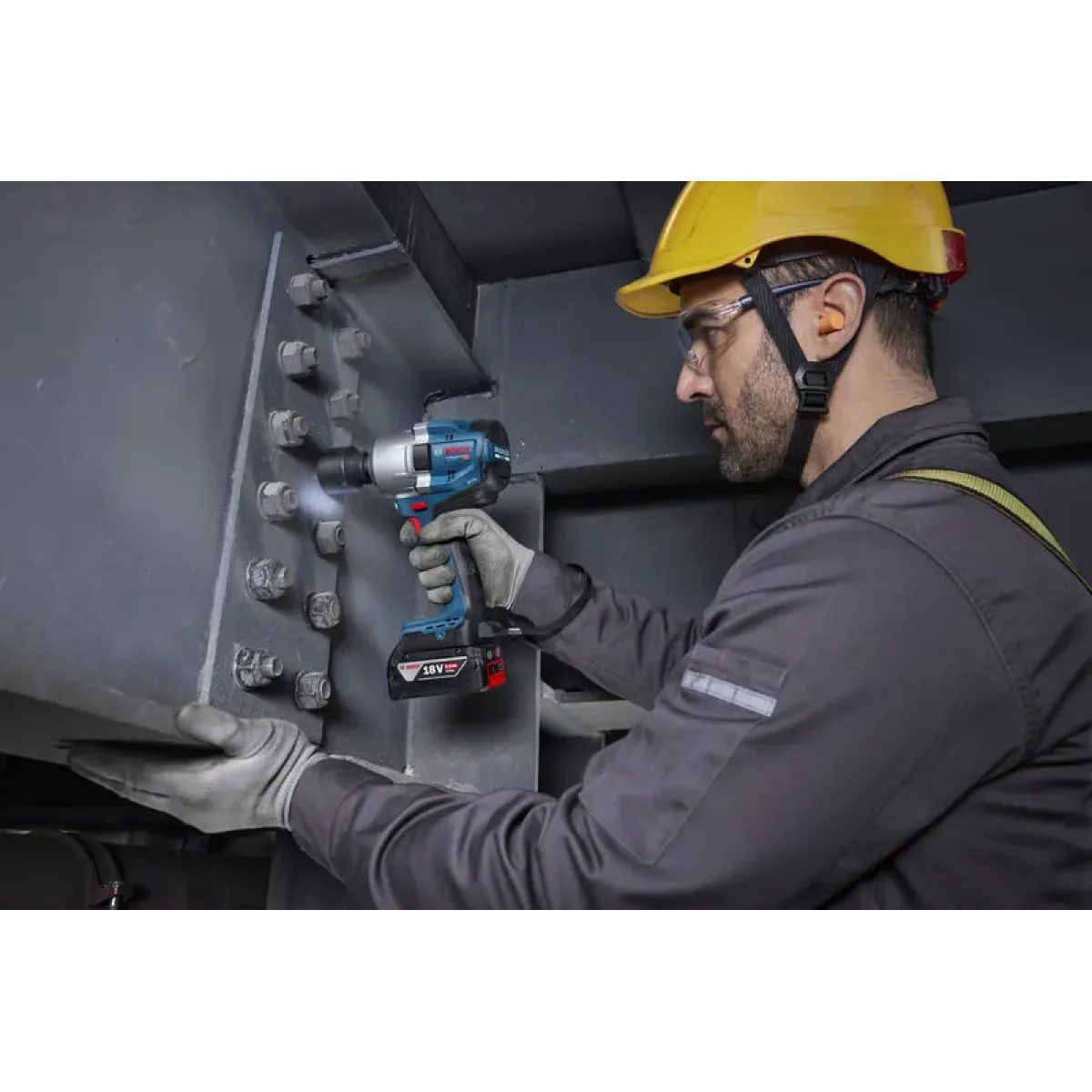 Акумулаторен ударен гайковерт Bosch GDS 18V-780, 1000 Nm, ½", 18 V, без батерия и зарядно 06019P4000
