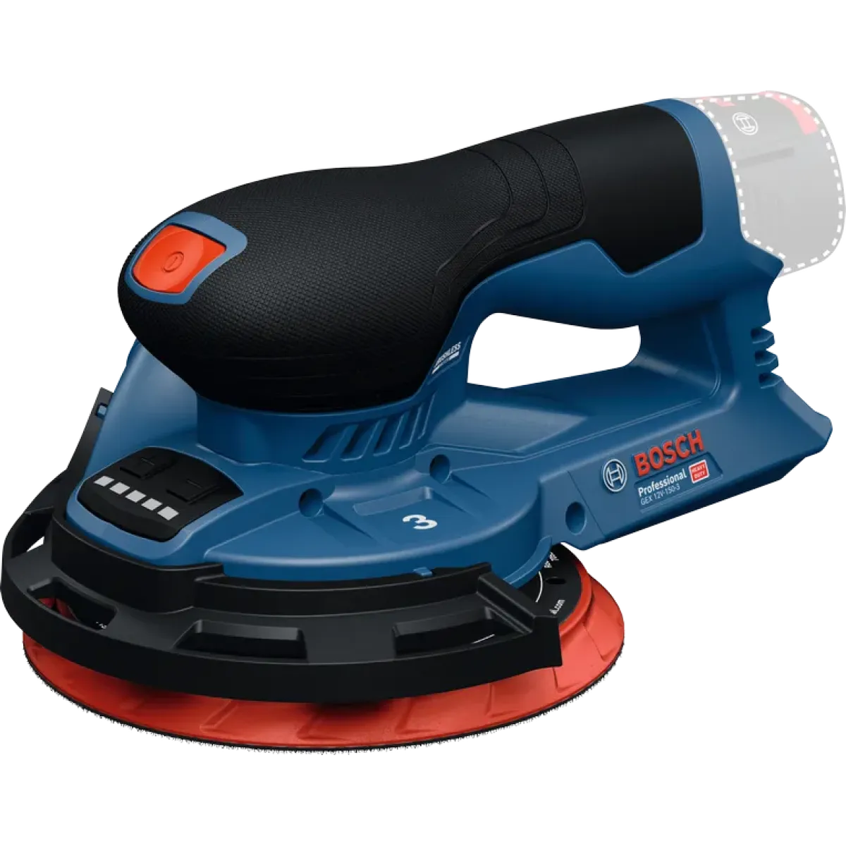 Акумулаторен ексцентършлайф Bosch GEX 12V-150-3, 12 V, ⌀150 мм, без батерия и зарядно 0601373300