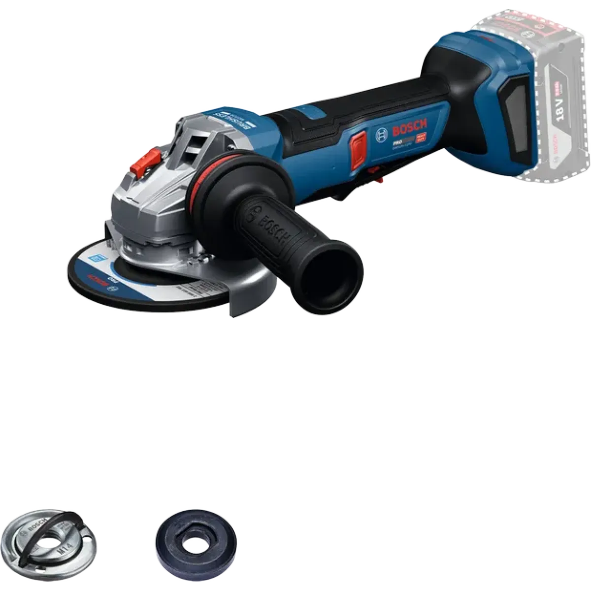 Акумулаторен ъглошлайф Bosch GWS 18V-11PS, 18V, 125 мм, без батерия и зарядно 06019N4300