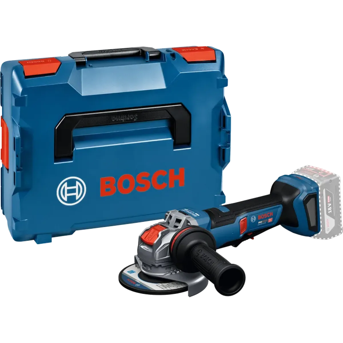 Акумулаторен ъглошлайф с X-LOCK Bosch GWX18V-11PS, без батерия и зарядно, в L-BOXX 136 06019N4400