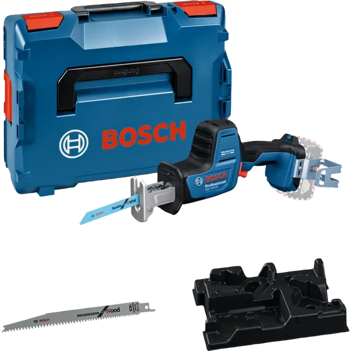Акумулаторен саблен трион Bosch GSA 18V-24, 18 V, 24 мм, без батерия и зарядно 06016A5101