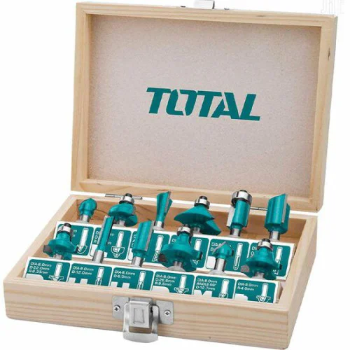 Комплект фрези TOTAL TACSR0121, опашка 6 мм, 12 части