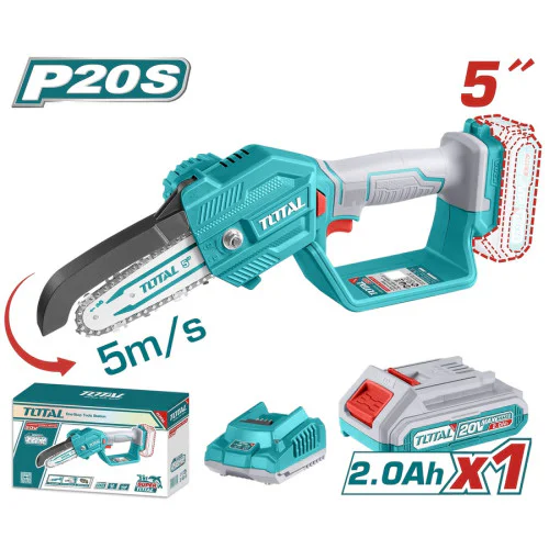 Акумулаторен верижен трион TOTAL TGSLI20581 MINI, 13 cm, 1 батерия 20 V 2 Ah